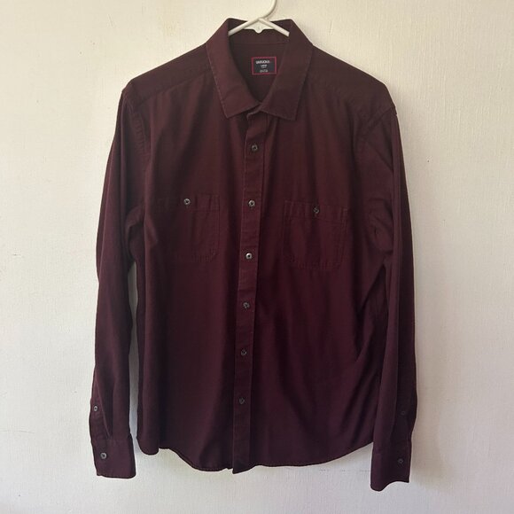 Untuckit Slimfit Hemsworth Long Sleeve Button Front Shirt Mens Large - Picture 1 of 6